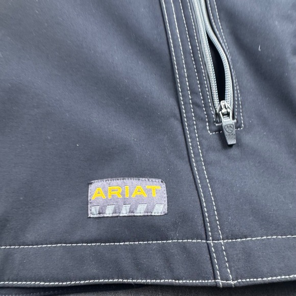 Ariat Rebar Mens XL Black Durastretch Wind Water Resistant Vest Workwear - Picture 6 of 13